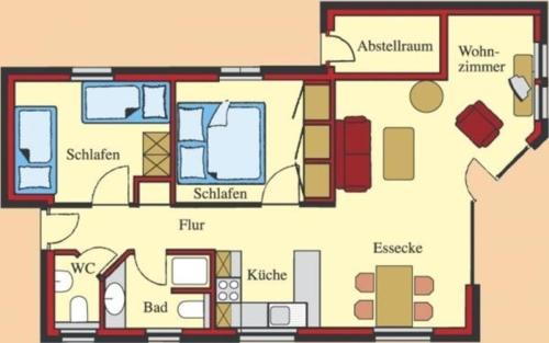 a floor plan of a house at Haus im Apfelgarten 1 in Fehmarn