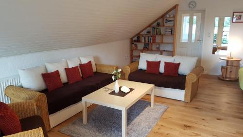 Χώρος καθιστικού στο Ferienwohnung Sommerwind