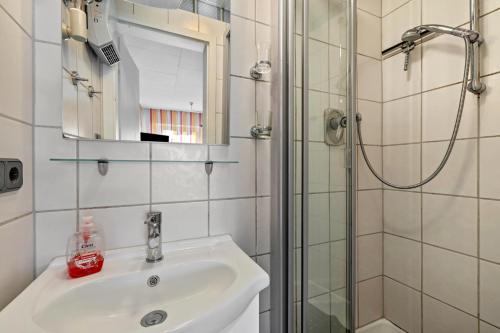 Ένα μπάνιο στο Ferienwohnung Behrens-Reinke