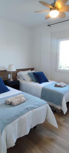 Ένα ή περισσότερα κρεβάτια σε δωμάτιο στο Casa Birdie, 3 bedrooms, perfect for golf and cycling, all amenities by the doorstep