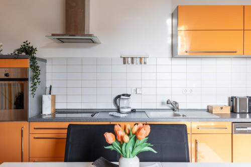 Kuchyň nebo kuchyňský kout v ubytování Loft Apartments