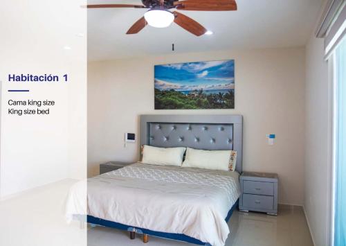 Postel nebo postele na pokoji v ubytování House in Punta Cerritos 3 Bedrooms and Rooftop