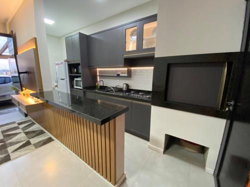 Küche/Küchenzeile in der Unterkunft Casa na praia