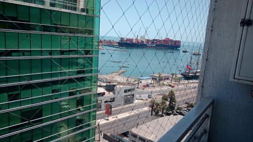 a view of the ocean from a building at DeptoIquique in Iquique