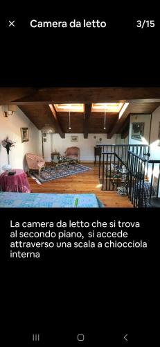 a view of a living room with a couch and a table at Borgo incantato in Villar Dora