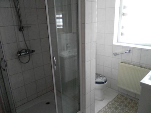 Koupelna v ubytování Harzhaus