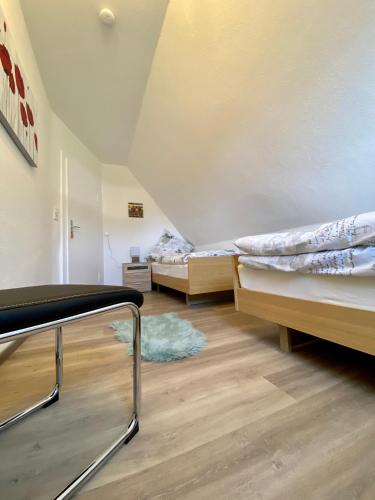 Ένα ή περισσότερα κρεβάτια σε δωμάτιο στο Ferienhaus Irmgard