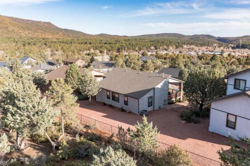 an aerial view of a house in a subdivision at Elk Rim 1140 Pine in Pine