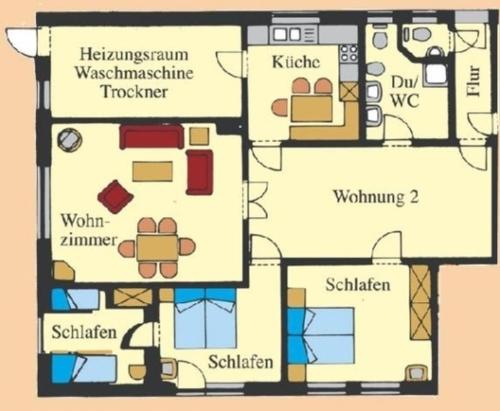Půdorys ubytování Wohnung Bauernhaus 2