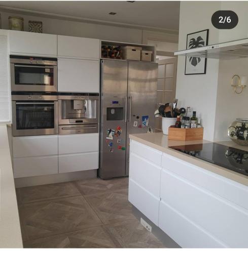 Kuchyň nebo kuchyňský kout v ubytování Flot stort hus i Valby udlejes!