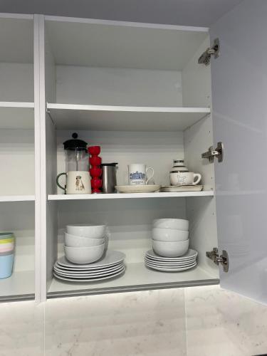 Η κουζίνα ή μικρή κουζίνα στο New CP family apartment with spa