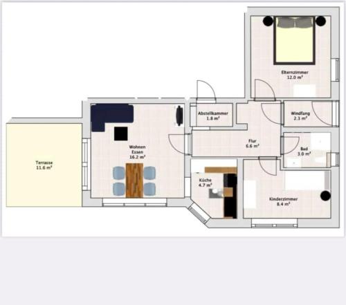 a floor plan of a house at Haus Malea in Todtnauberg