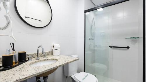 Koupelna v ubytování Alto Madalena - Studios de luxo com piscina panorâmica