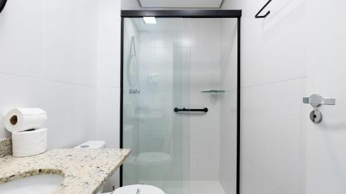 Koupelna v ubytování Alto Madalena - Studios de luxo com piscina panorâmica