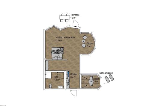 a floor plan of a house at Fichtennest in Bingerbrück