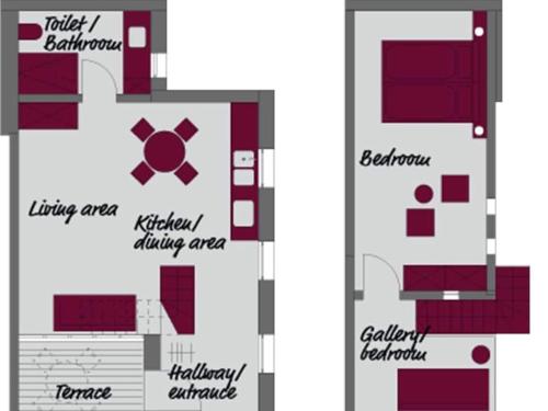 Pelan lantai bagi "Am Backhäusl" Comfortable holiday residence