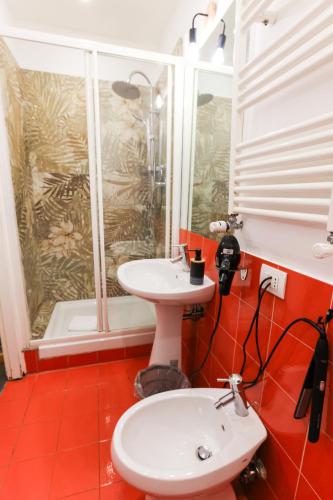 a bathroom with a sink and a shower at casa dolce casa in Rome