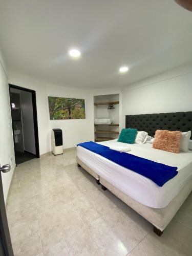 Katil atau katil-katil dalam bilik di Finca el rosal Combia