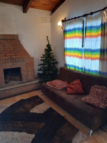 Χώρος καθιστικού στο Cabaña con Bañera y Chimeneas en Puesta de Sol
