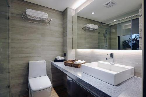 Salle de bains dans l'établissement 默臨文旅 台中逢甲館 Morning INN