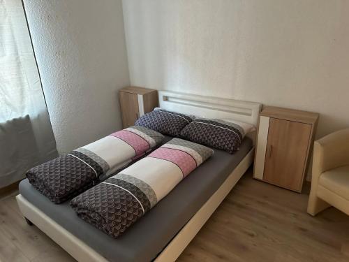 Postel nebo postele na pokoji v ubytování Freunde Apartment mit Sauna