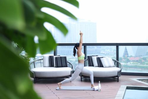Balkón nebo terasa v ubytování Hilton Saigon
