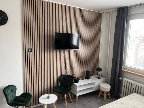 Μια τηλεόραση ή/και κέντρο ψυχαγωγίας στο Moderní Apartmán v Děčíně