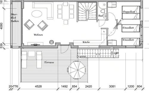 a floor plan of a house at Modern Holiday Home With Sea View In Borhaug in Borhaug