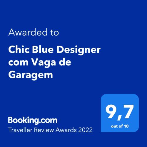 a screenshot of a cell phone with the text wanted to chip blue designer comzona at Chic Blue Design com Vaga de Garagem in Sao Paulo