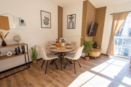 Χώρος καθιστικού στο Panorama am Fluss - Traum Quartier Apartments