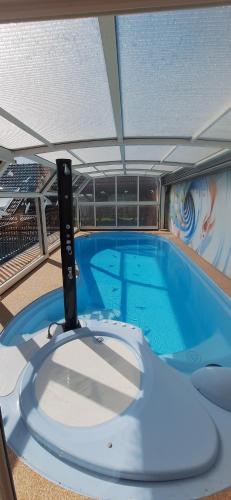 a large swimming pool on a cruise ship at L'Horizon du Vignoble in Wangen