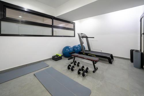 Fitness centrum a/nebo fitness zařízení v ubytování AfricaWorks Suites