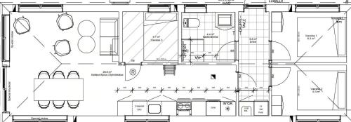 a floor plan of a house at New Holiday Home 30 Meters From The Beach in Kolding