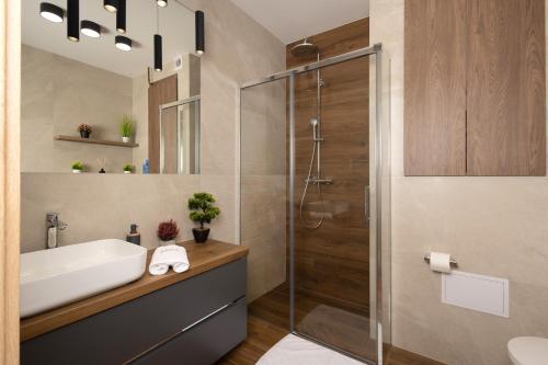 Koupelna v ubytování Apartament Ares - Beskid Apartment