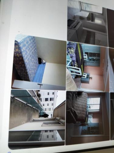 un collage de photos d'une chambre dans l'établissement Appartement face mer, à Berck-sur-Mer