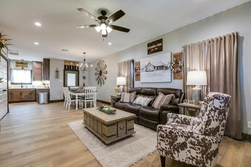 a living room with a couch and a table at Bismarck Farm 2 BR 2 and a half BA New in San Angelo