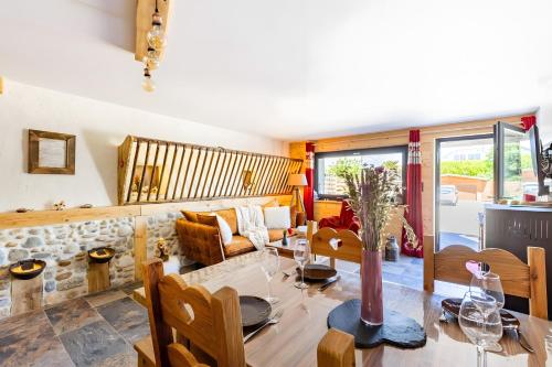 Χώρος καθιστικού στο Gîte L'étable