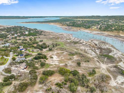 an aerial view of a river and a city at Something Special Too in Canyon Lake