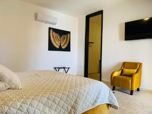 Katil atau katil-katil dalam bilik di Hotel Boutique Embrujo Místico