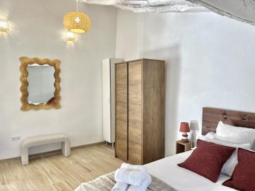 Katil atau katil-katil dalam bilik di Casa Salome, Alojamiento con terraza y vistas al valle
