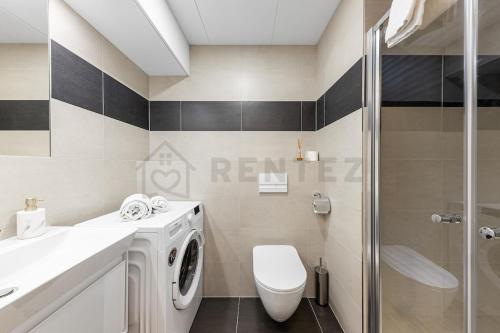 Koupelna v ubytování MyMozart Residence Lux Studio