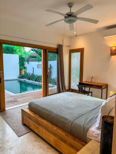 เตียงในห้องที่ Villa Vista