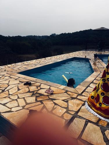 Πισίνα στο ή κοντά στο Sitio em Minas Gerais