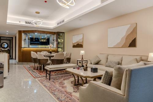 Posezení v ubytování Nile pearl Cairo Maadi Apartment luxury