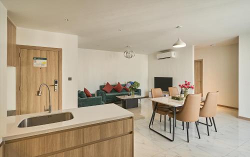 Χώρος καθιστικού στο Noden2 Hotel & Apartment