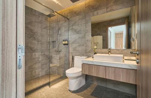Ένα μπάνιο στο Noden2 Hotel & Apartment
