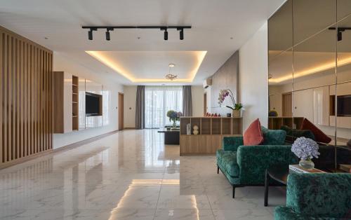Χώρος καθιστικού στο Noden2 Hotel & Apartment
