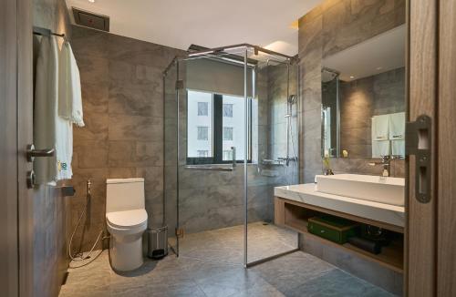 Ένα μπάνιο στο Noden2 Hotel & Apartment
