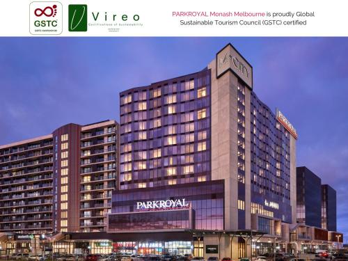 a rendering of a large building with a hotel at PARKROYAL Monash Melbourne in Clayton North