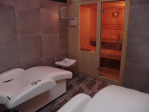 Koupelna v ubytování Hotel Arbe